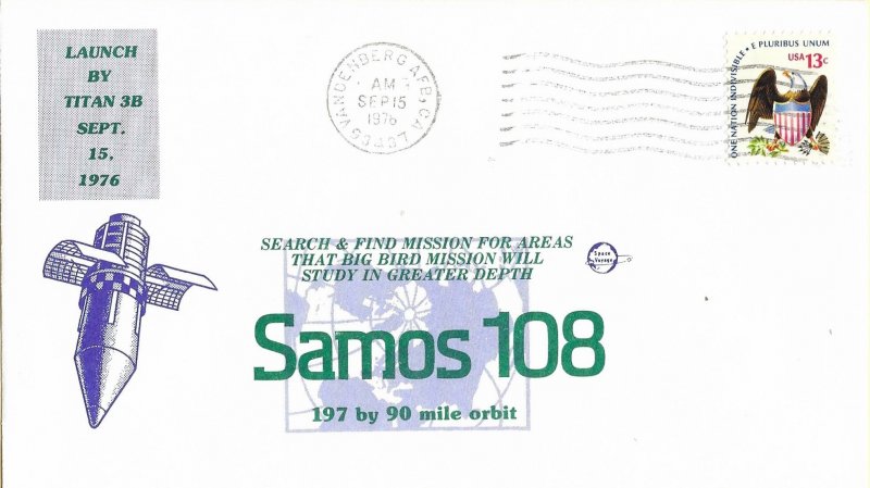 15 Sep 1976 Space Cover, Samos 108, Vandenberg AFB