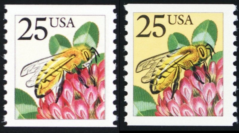 2281e, Mint XF NH 25¢ Yellow Color Omitted Error - Stuart Katz