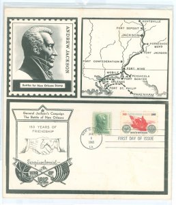 US 1261 Battle of New Orleans Boerger 1st day cachet card