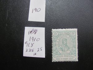 ITALY 1910 HINGED SC 118  VF $225 (190)