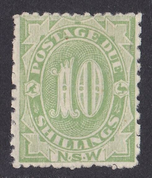 NEW SOUTH WALES 1891 Postage Due 10/- perf 12 X 10 RARE!