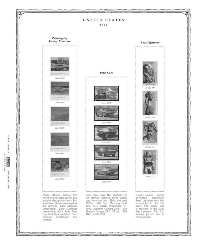 Scott US Minuteman Supplement #54 for Stamp issued in 2022 