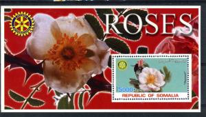 SOMALIA 2002 Roses Rotary Emblem s/s Perforated Mint (NH)