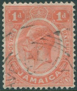 Jamaica 1912 SG58 1d red KGV FU