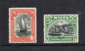 Malta 1930 Sc 180,182 MH 