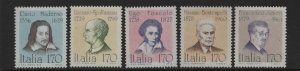 Italy 1361-1365 (5) set, MNH, 1979 Famous Italians