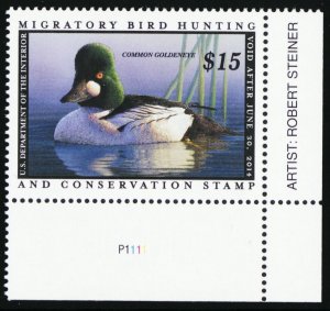 RW80, Mint NH Superb $15 Federal Duck Stamp PSE Graded 98 * Stuart Katz