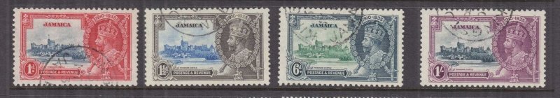 JAMAICA, 1935 Silver Jubilee set of 4, used.