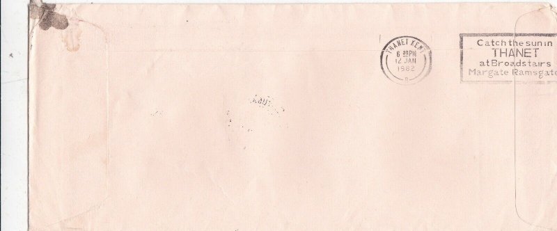 Tuvalu 1982 Funafuti-Ramsgate UK Official Cover written VGC