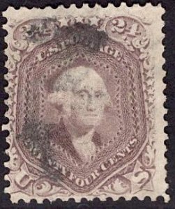 US Stamp #70 24c Red Lilac USED SCV $300