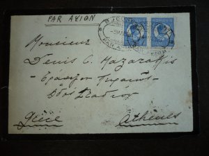 Postal History - Romania - Scott# 376 -Mourning Cover Mailed to Athens, Greece.