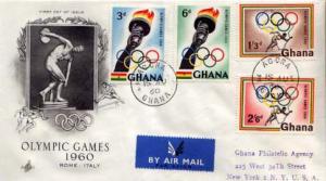 Ghana, First Day Cover, Olympics