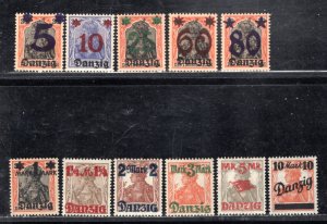 DANZIG SC# 19-30 VF/OG