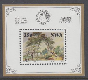 South West Africa 580a Painting Souvenir Sheet MNH VF