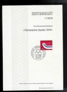 GERMANY (52) Ersttagsblatt FDC Presentation Cards