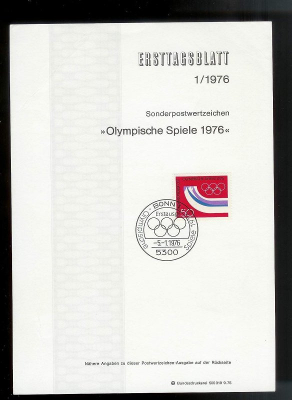 GERMANY (52) Ersttagsblatt FDC Presentation Cards