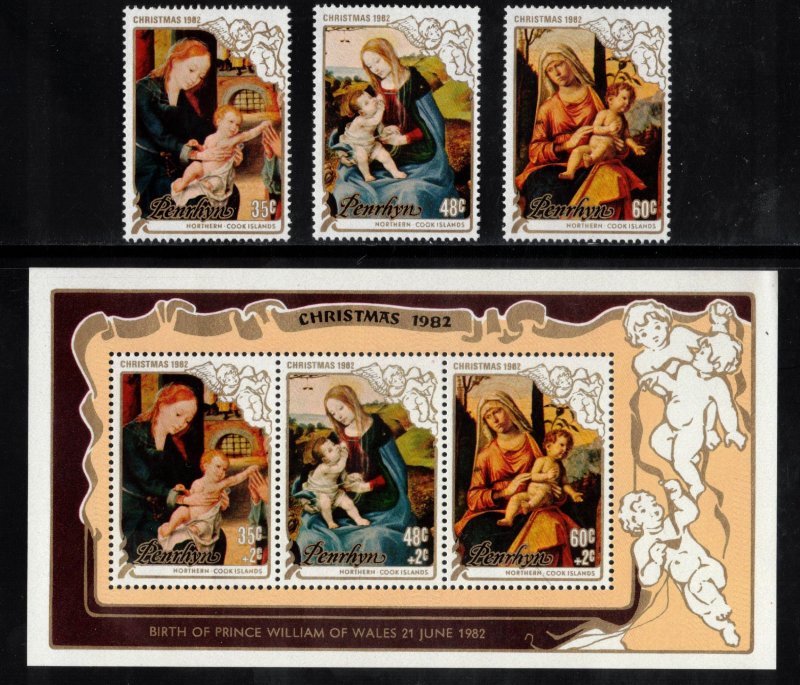 PENRHYN ISLAND  1982 Christmas; Scott 205-10, 207a; MNH