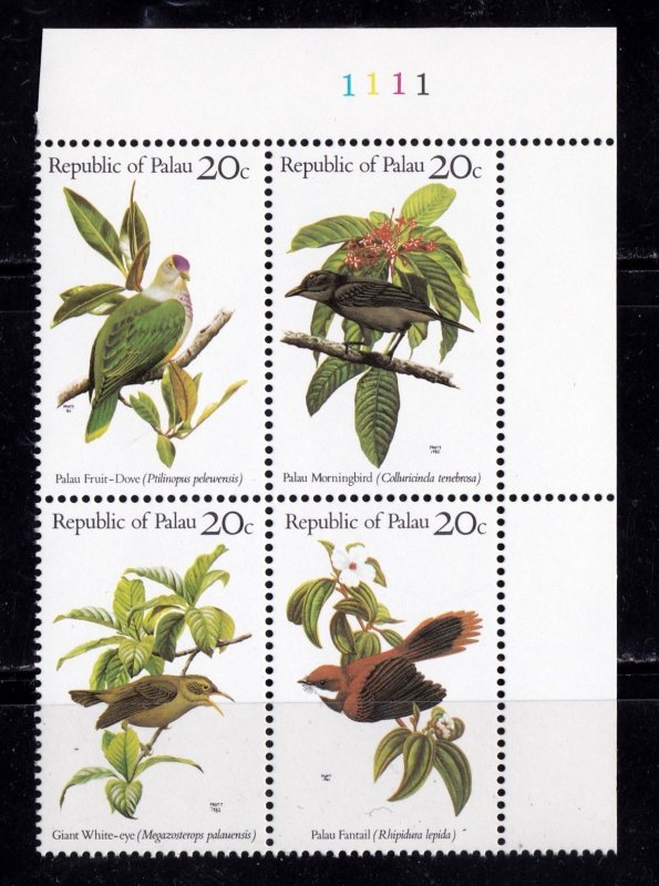 Palau         8a       MNH       Block of 4         Birds