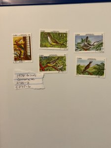 Cuba Birds set of 5, 1978,#2180-2182, C275-C276, CTO