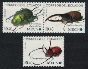 Ecuador Giant Beetles 3v SG#2997-2999