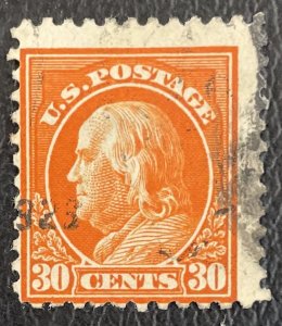 US #516 Used (P11) - 30c Ben Franklin 1917 [US38.4.1]