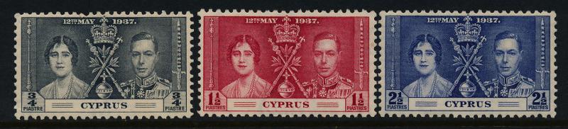 Cyprus 140-2 MNH King George VI Coronation