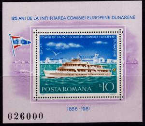 Romania 3001 MNH ◊ Danube Commision S/S [Ships]