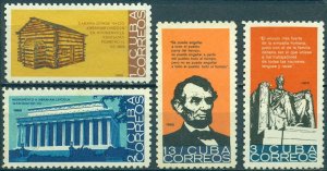 Cuba Sc# 952-955  ABRAHAM LINCOLN American president CPL SET of 4  1965  MNG