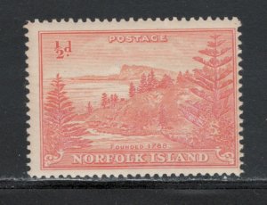 Norfolk Island 1947 View of Ball Bay 1p Scott # 1 MNH