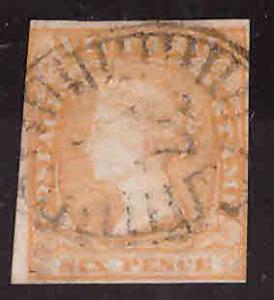 Victoria Scott 17 Used 3 margin imperforate of 1854 CV$37