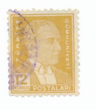 Turkey 1931 Scott 749 used - Mustafa Kemal Pasha, K Ataturk