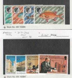 Ascension, Postage Stamp, #30-133, 317-320 Mint LH, 1970-82 Fish, JFZ