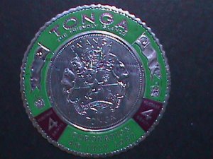 ​TONGA 1967 SC#177 EMBROSSED PALLADIUM FOIL-KING TAUFAAHAU IV LARGE COIN MINT