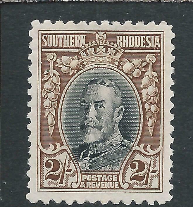 SOUTHERN RHODESIA 1931-37 2s BLACK & BROWN MM SG 25 CAT £38