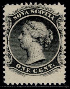 CANADA - Nova Scotia QV SG18, 1c black, NH MINT.