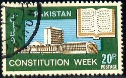 Constitution Week, National Assemlby, Islamabad, Pakistan stamp SC#340 used