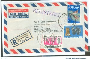 Malaysia  registered cover to US