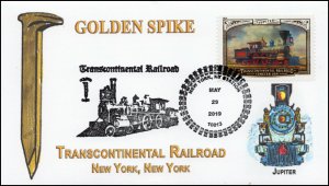 19-322, 2019, Transcontinental Railroad, Pictorial Postmark, Event, New York NY,