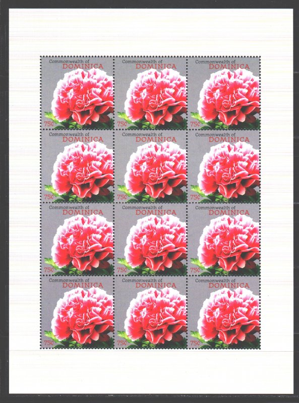 Dominica. 2009. Small sheet 3925. Flora, flowers. MNH.