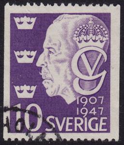 Sweden - 1947 - Scott #385 - used - King Gustaf V