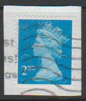 GB QE II Machin SG U2957 - 2nd brt blue -  M15L - Source  none