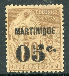 Martinique 1891 French Colony 5¢/30¢ Brown Scott #14 Mint E88