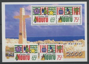 Nauru #451/488-489a Mint (NH) Souvenir Sheet