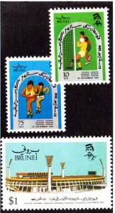 BRUNEI 297-9 MNH SCV $6.40 BIN $3.85 SPORTS