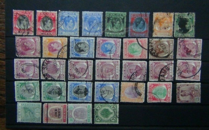 Singapore 1948 $2 Penang values to $1 Selangor values to $2 MM or Used