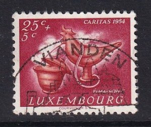 Luxembourg   #B180  used 1954 Caritas 25c