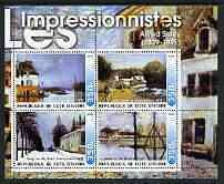 IVORY COAST - 2003 - Impressionists, A Sisley - Perf 4v Sheet -MNH-Private Issue