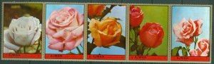 Ajman 1972 Mi#MS455A Flowers, First Prize Roses (folded) MLH