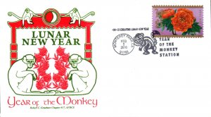 #5057 Year of the Monkey Graebner FDC