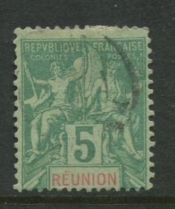 Reunion - Scott 37 - Definitive Issue -1892 - VFU - Single 5c Stamp